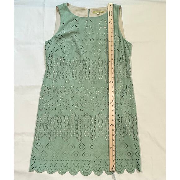 Gianni Bini Dress Mint Green Suede Feel Cut Out Sleeveless Size 12 (067) - Picture 9 of 10